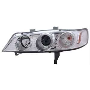  AnzoUSA 121328 Chrome Clear/Amber Projector Halo Headlight 