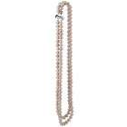   Freshwater Cultured Pearl Double Strand Necklace 17 Silver on Copper