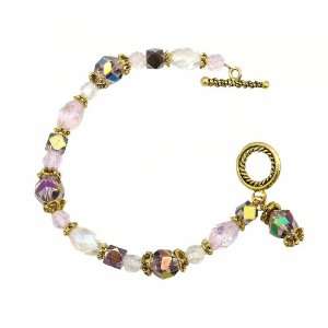  Bracelet   B33   Handmade Glass & Fire Polished Beads   Sm 