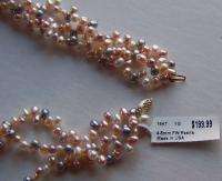 ESTATE 14K FW Pearl triple strand necklace/choker  
