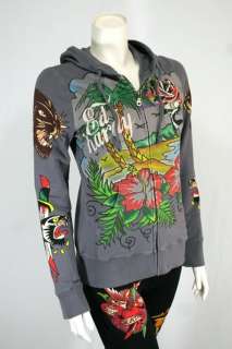 100% Auth Brand New Ed Hardy Shark Rose Love Specialty Hoodie Jacket 