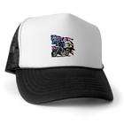 Artsmith Inc Trucker Hat (Baseball Cap) American Pride US Flag 