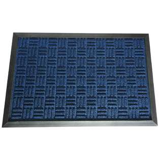 Rubber Cal Wellington Area Rugs 4x6 Feet   Blue Doormat Floor Mat at 