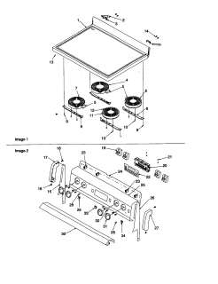 AMANA Electric range Oven door and storage dra  Parts  Model 