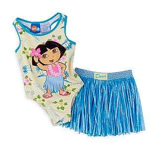  Hula Toddler Swimwear Set   Swimsuit and Grass Skirt  Dora Baby Baby 