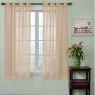   Voile Grommet Window Curtain Panel in Latte   Size 84 H x 59 W