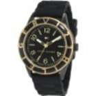   Sport Gold Plated Stainless Steel and black silicon strap Watch