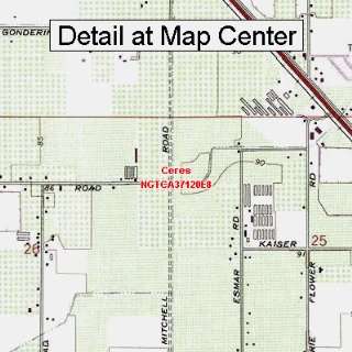 USGS Topographic Quadrangle Map   Ceres, California (Folded/Waterproof 