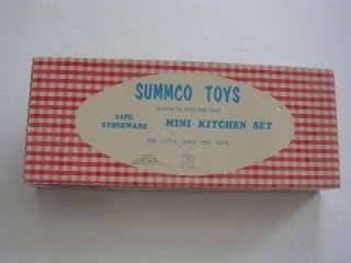 Summco toys 10 pc stoneware mini kitchen set vintage  
