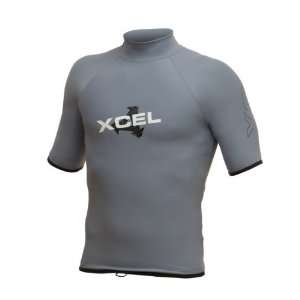 Xcel Mens 4 Way Stretch Short Sleeve Solid Color Rashguard with 