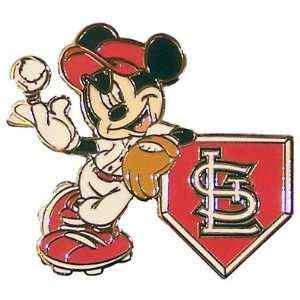 St. Louis Cardinals Mickey Mouse Home Plate Pin  Sports 