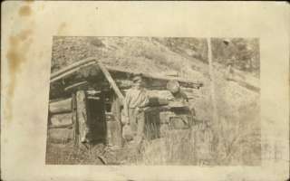 Log Cabin/Hut Salida CO Cancel c1910 Photo Postcard  