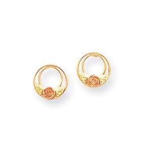   Hills Gold Flower Circle Post Earrings: West Coast Jewelry: Jewelry