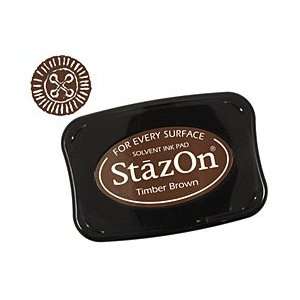  StazOn Timber Brown Solvent Ink Pad Supplys: Arts, Crafts 