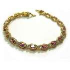 JewelBasket 14kt. Yellow Gold Pink Tourmaline & Diamond Bracelet
