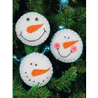  Snowflake Snowman Ornaments Felt Applique Kit