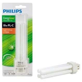 Philips PL C 18 Watt (75W) CFL Soft White Light Bulb 