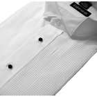 Edwards Tuxedo Shirt   1/8 Inch Pleat Wing Collar Poly Cotton White 