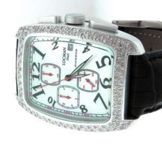   Mens Locman 487 Diamond Mother of Pearl Aluminum Date Quartz Watch