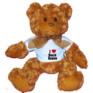  I Love/Heart Board Games Plush Teddy Bear with BLUE T 