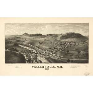  1887 map of Valley Falls, NY