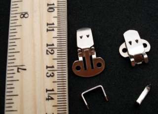 10 QUALITY Shoe Clip on Clips Findings w/ Staple BLANKS  