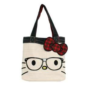  HELLO KITTY NERD FACE TOTE BAG BY LOUNGEFLY: Everything 