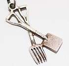   AND FORK Vintage Sterling Silver Charm ~1950s Kitchen Utensil Charms
