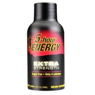 Hour Energy Extra Strength, Berry Flavored, 1.93 Ounce Bottles (Pack 