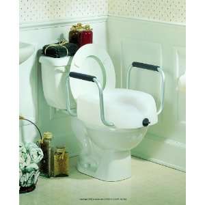 Invacare Clamp on Raised Toilet Seat, Ib Raised Toilet Seat W Arm, (1 