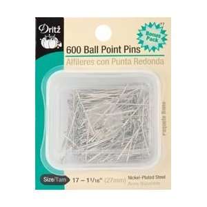  Dritz Ball Point Pins Size 17 600/Pkg 77; 6 Items/Order 