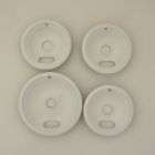 Range Kleen 3 small and 1 large almond porcelain drip pans   4 pack