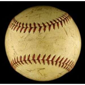  1940 Detroit Tigers Signed Baseball 24 Autos Jsa Loa 