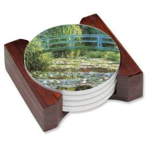  Monet: Japanese Footbridge   Ceramic Drink Coaster Set 