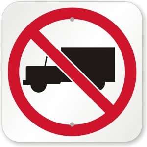  No Truck Symbol Aluminum Sign, 12 x 12