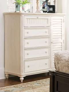 Linen White Shabby Chic Dresser Chest 996175 L  
