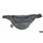Black Leather Fanny Pack Belt Waist Hip Bag Travel 102
