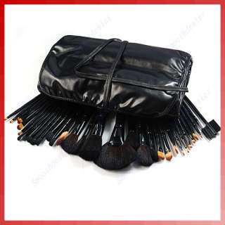 32 pcs Makeup Brush Brushes Cosmetic Set Leather Case  