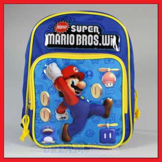 10 Super Mario Bros Coins Backpack Boys Bag Wii Game  