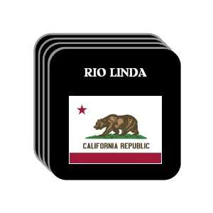  US State Flag   RIO LINDA, California (CA) Set of 4 Mini 