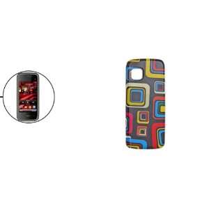   Square Print Hard Battery Door Case for Nokia 5230 5235: Electronics