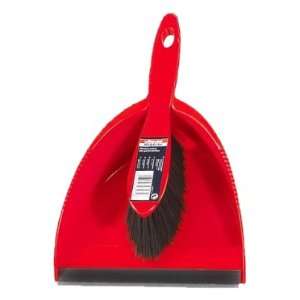  Vileda Red Dust Pan & Hand Brush Set