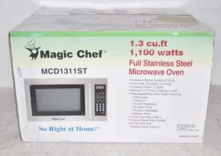 MAGIC CHEF MCD1311ST 1.3 STAINLESS MICROWAVE OVEN  