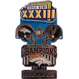  Super Bowl XXXIII Oversized Commemorative Pin Sports 