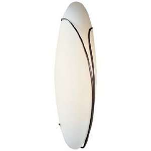  Oval Reed Right Opal Glass 20 High Wall Sconce