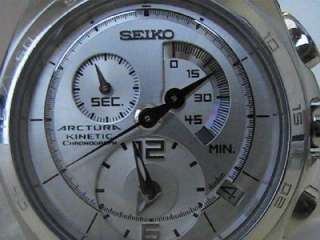 SEIKO ARCTURA KINETIC CHRONOGRAPH ALL STELL DATE MENS WATCH  
