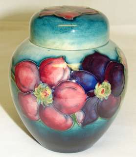 Vintage Walter MOORCROFT Pottery CLEMATIS Ginger Jar  