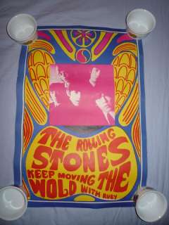RARE ROLLING STONES KEEP MOVING THE WOLD W RUBY POSTER  