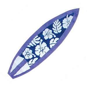  Hawaii Rug Shortboard Purple Blue Floral: Kitchen & Dining