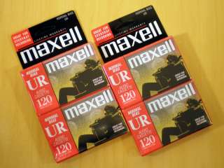 4ct MAXELL UR 120 Normal Bias 120 Minute Blank Audio Cassette Tapes 